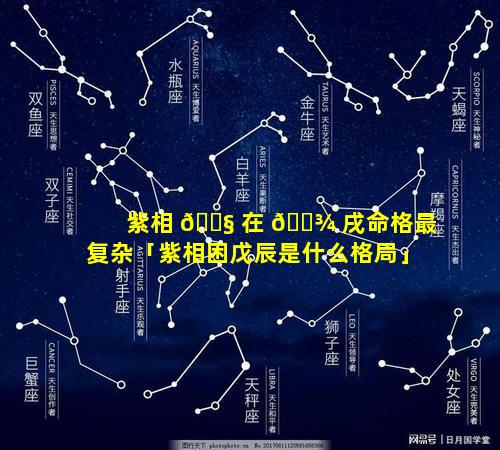 紫相 🐧 在 🌾 戌命格最复杂「紫相困戊辰是什么格局」